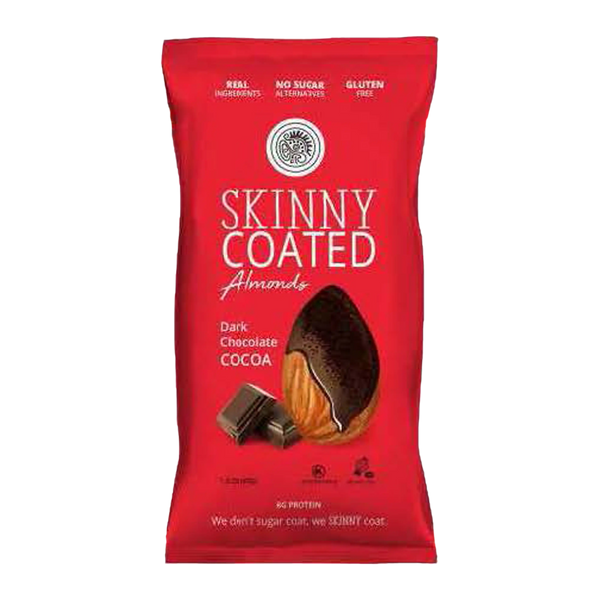 Skinny Coated Almonds Dark Chocolate Cocoa