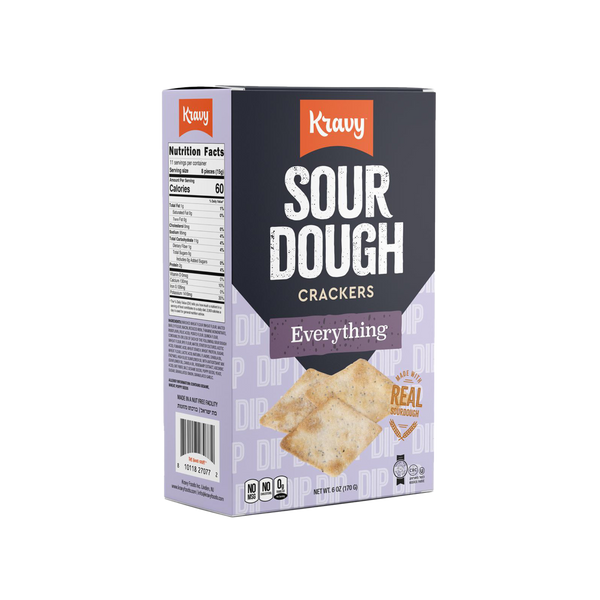 Sour Dough Crackers everything  6oz. X 3 Units or 12 Units per Case.