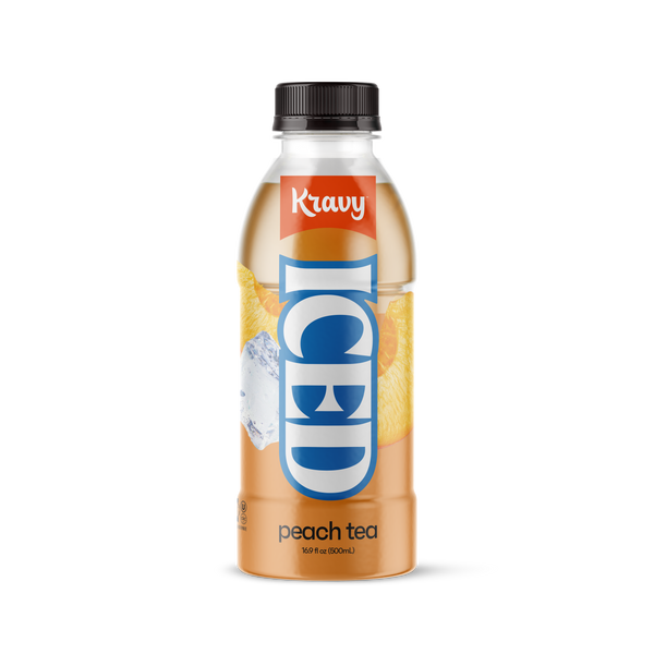 ICED Peach Flavored Ice Tea. Case of 12